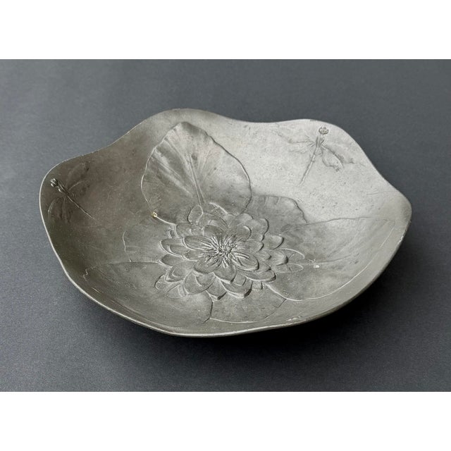 This is an amazing Art Nouveau design example by Hugo Leven for Kayserzinn pewter done in the late 19th century....