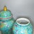 Turquoise Pair of Chinese Enameled Porcelain Dragon & Phoenix General Jars With Lids - 15" Tall For Sale - Image 8 of 9
