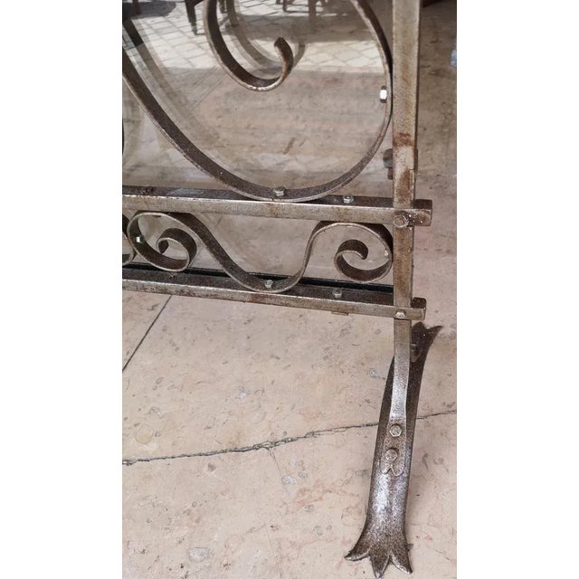 Large Forged Iron Firescreen, 1970s For Sale - Image 9 of 11