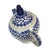Vintage Boleslawiec Polish Pottery Teapot With Bird Finial For Sale - Image 13 of 16