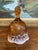 Vintage Amber and White Cased Art Glass Bell With Figural Handle For Sale - Image 4 of 9