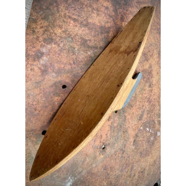 Antique Model Sailboat Hull Great Quality Hand Made. Pond Boat. Vintage Nautical Decor For Sale - Image 4 of 8