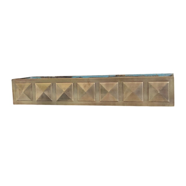 Mid Century Modern Brass Studded Tabletop Planter Box For Sale - Image 14 of 18