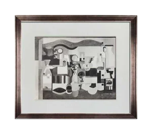 Modern Le Corbusier Lithograph Signed "Still Life With Many Objects"