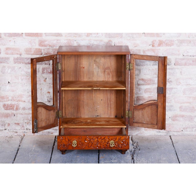 Small Empire Cabinet in Spruce and Cherry, 1870s For Sale - Image 11 of 16