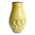 Textured Honeycomb Vase – Distressed Yellow Crackle Glaze Pottery - 11.5" Tall West Elm For Sale