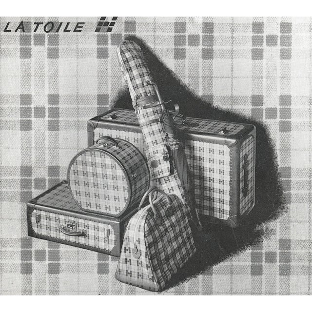 This is a 1931 French vintage advertisement print for luxury travel bags made under the iconic HERMES label. It is elegant...