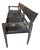Ben Soleimani Benton Bench in Black Leather & Cerused Oak For Sale