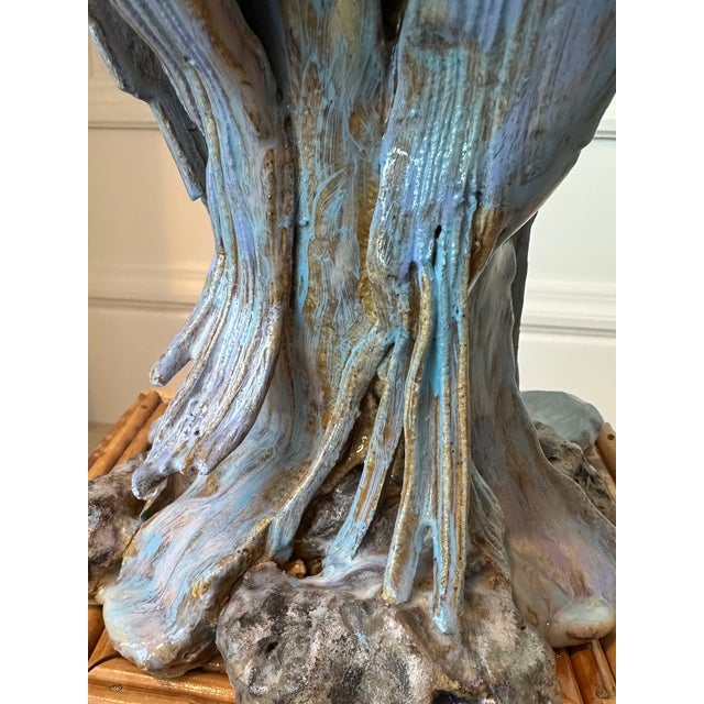 Vintage Signed 1970’s Ceramic Brutalist Sculpture For Sale - Image 11 of 17