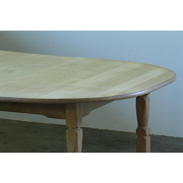 Vintage Scandinavian Oak Extendable Dining Table with Two Leaves in the style of Henning Kjærnulf, 1960s For Sale - Image 13 of 18