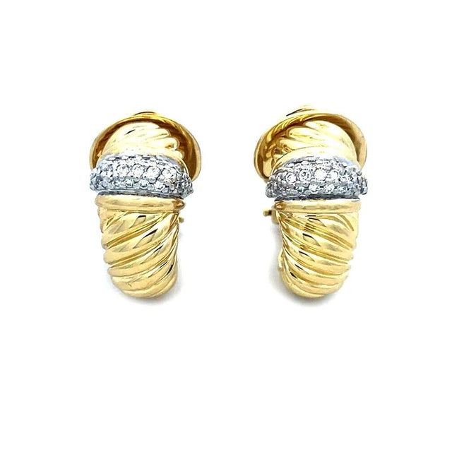 This beautiful pair of authentic earrings are by David Yurman from the Shrimp Collection. They are crafted from 18k yellow...