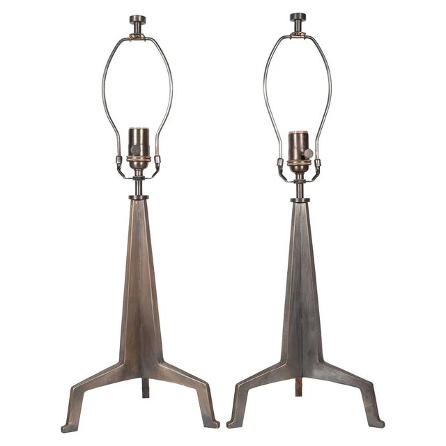 Brutalist Tripod Lamps by Marcelo Bessa - a Pair For Sale - Image 10 of 10