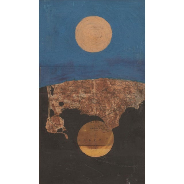 Domenick Capobiano (American, b. 1928), Celestial Composition, Mixed Media Collage on Board, 1963, pastel, acrylic,...