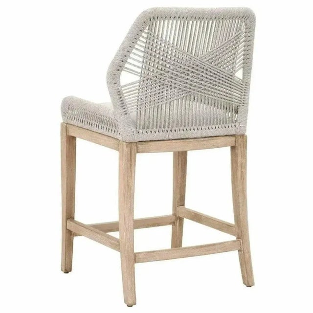 2020s Loom Taupe White Rope Wood Counter Stool by Loomlan For Sale - Image 5 of 6