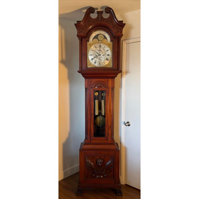 Circa 1900 Harriet Beecher & Calvin Ellis Stowe Family Grandfather Clock For Sale - Image 9 of 11