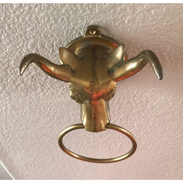 Vintage Brass Bull Door Knocker Chairish