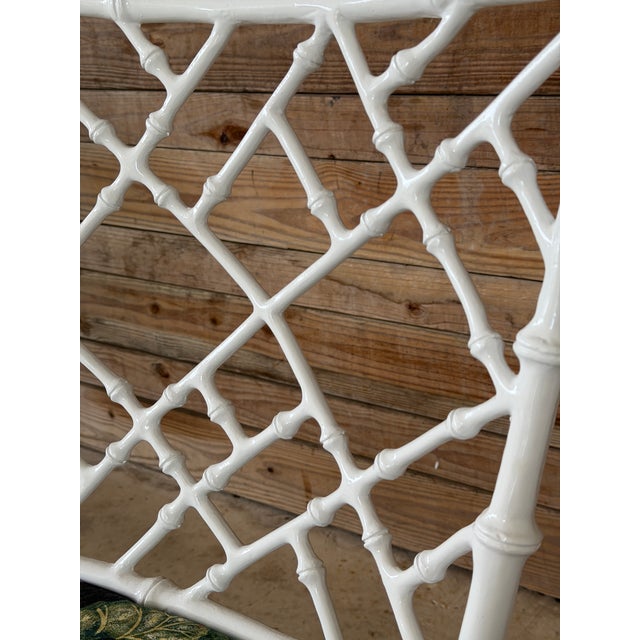 Vintage Regency Phyllis Morris Faux Bamboo Lattice Lounge Chairs For Sale - Image 9 of 12