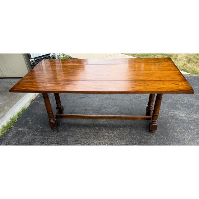 Century Furniture Century Furniture Coddington Mahogany Extendable Console Dining Table With Two Drawers – 72” X 20” Closed, Expands to 40” For Sale - Image 4 of 12