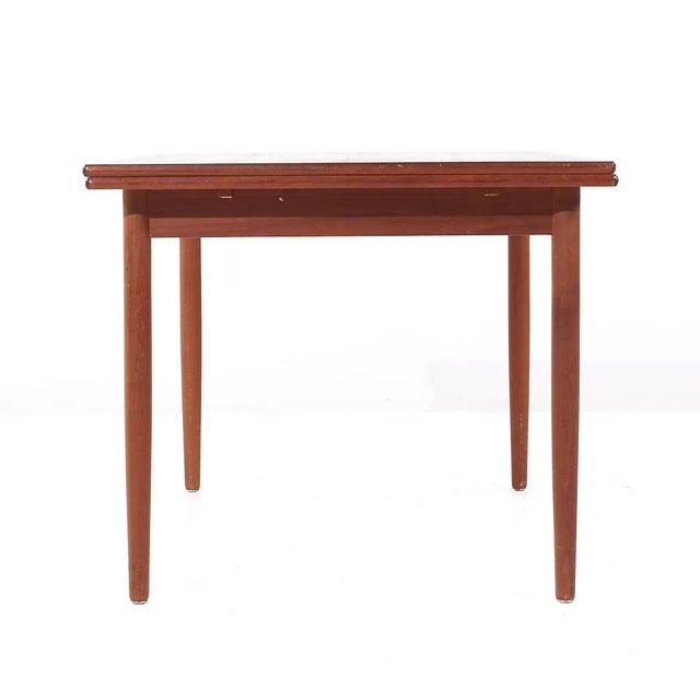 Mid 20th Century Kurt Ostervig Style Mid Century Teak Hidden Leaf Dining Table For Sale - Image 5 of 10