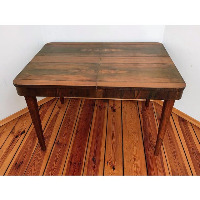Brown Czechoslovakian Extendable Dining Table by Jindřich Halabala for Up Závody, 1950s For Sale - Image 8 of 18