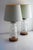 Mid-Century Modern Scandinavian Teak and Glass Table Lamps, Set of 2 For Sale - Image 16 of 17