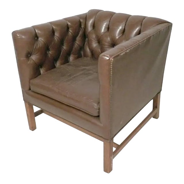 Tufted Midcentury Club Chair For Sale