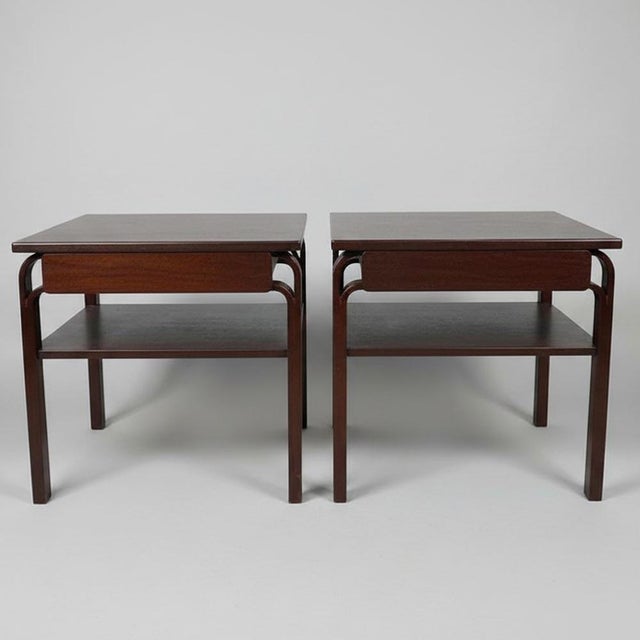 Wood Nordic Side Tables in Wood, 1970s, Set of 2 For Sale - Image 7 of 13