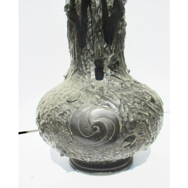 Japanese Japanese Edo Double Dragon Handle Bronze Vase Early 19th For Sale - Image 3 of 11