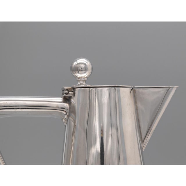 German Arts & Crafts 800 Silver & Glass Claret Jug from Schraeder Münster, 1900s For Sale - Image 4 of 14