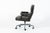 Mid-Century Modern Eames Time Life Executive Lobby Chair for Herman Miller, Gray Leather Office Desk Chair, 1988 For Sale - Image 3 of 18