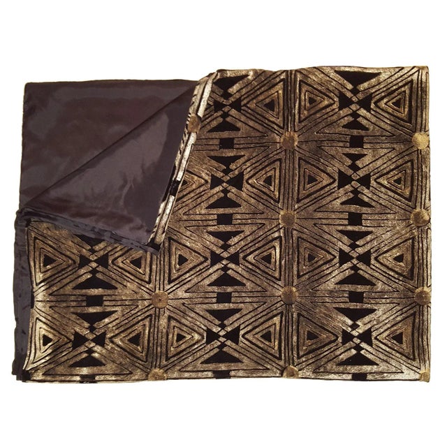 Sandglasses Silk Velvet Throw For Sale - Image 4 of 4