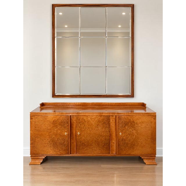 Large 1920s Walnut Buffet For Sale - Image 4 of 12