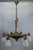 Art Deco French Bronze and Frosted White Glass Six-Light Chandelier, 1920 For Sale - Image 12 of 18