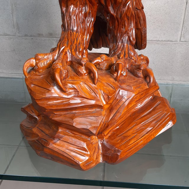 Large Golden Eagle Sculpture, 2000s, Wood For Sale - Image 15 of 18