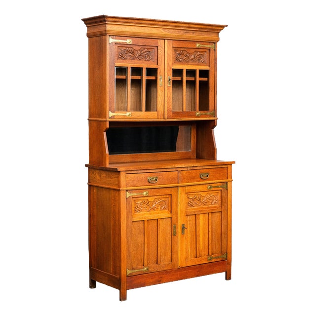 Art Nouveau Sideboard in Oak, Early 20th Century For Sale