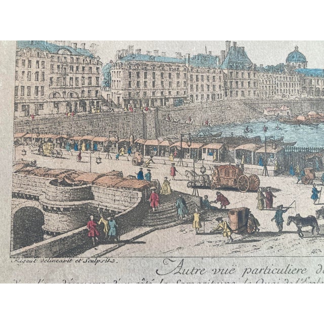 Green Jacques Rigaud Engraving Pont Neuf For Sale - Image 8 of 9