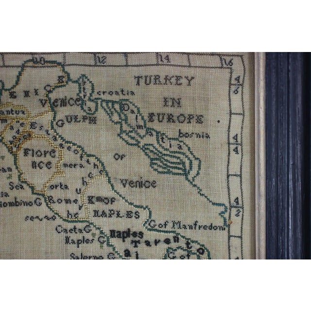 Black Early 19th Century Italy, Spain & France Map Samplers by A Charles - Set of 3 For Sale - Image 8 of 13
