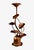 This is a wonderful pair of c. 1960 - 1970 Japanese bronze candle stands in lotus form dating to the mid-Showa Era. As...