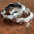 Metal Contrasting Pinched Wave Silver Tone Hinged Bangle Set Sculptural For Sale - Image 7 of 9