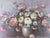 An exceptionally striking and grandly scaled mid-century original oil on canvas painting by celebrated floral artist P....