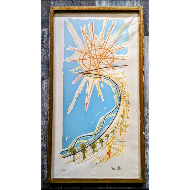 Raymond Moretti, Lithograph, Cannes, 1960s For Sale - Image 3 of 3