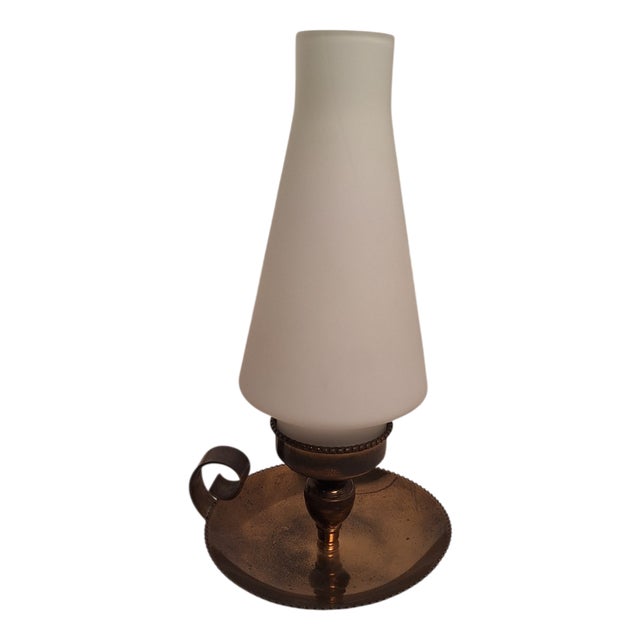 Brass Bugia Table Lamp with Opal Glass from Stilnovo, 1950s For Sale