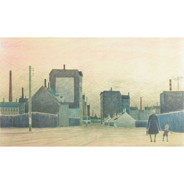 Folmer Bendtsen, Working-Class District, 1966, Color Lithograph For Sale