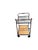 1950s Stitched Leather Trolley by Jacques Adnet, 1950s For Sale - Image 5 of 13