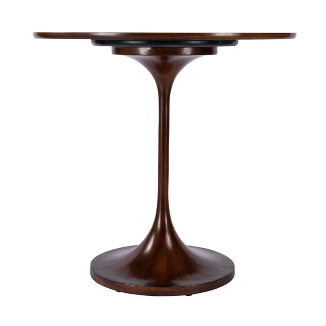 2020s Francis 32 in. W Round Pedestal Base Game Table, Antique Cherry For Sale - Image 5 of 7