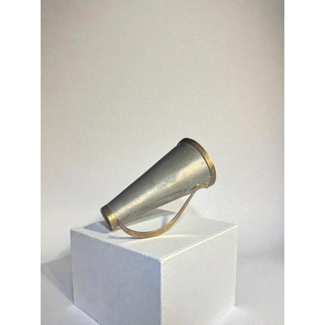 Mid-Century Modern Swedish Pewter and Brass Vase with Handle by JLH, 1957 For Sale - Image 6 of 10