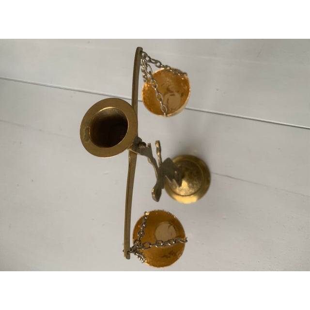 Brass Figurine of Woman with Scales, 1950s For Sale - Image 6 of 18