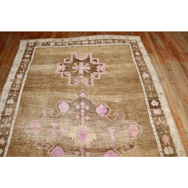 Vintage Turkish Kars Primitive Rug - 6'6" x 9'11" For Sale In New York - Image 6 of 8