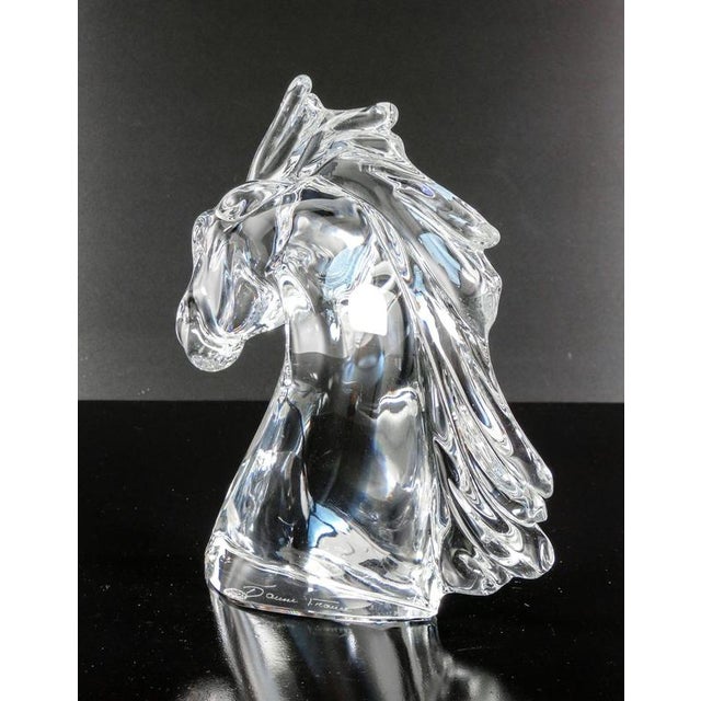 1990s Sculpture Horse Head from Daum, France For Sale - Image 5 of 9