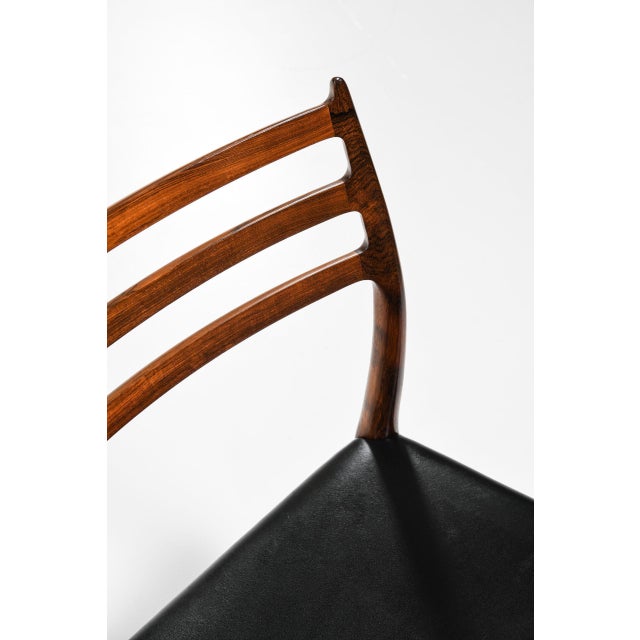 Model 78 Dining Chairs by Niels O. Møller attributed to J.L Møllers Furniture Factory, 1960s, Set of 6 For Sale - Image 11 of 12